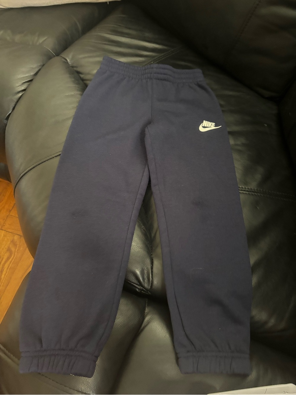 Nike Kids Dark Navy Sweatpants with White Swoosh